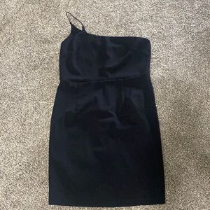 Lulu’s Black Bodycon One-Shoulder Mini Dress